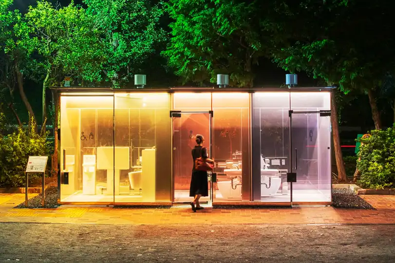 Japan Tries Out See-Through Public Toilets