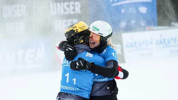 Austria 4 Beat Italy 2 by 0.52 Seconds in Carinthia Mixed-Team Snowboard Race